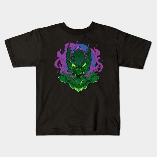 Mecha Green Goblin Kids T-Shirt by Dnz